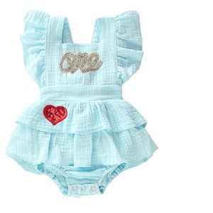 Alice in Wonderland First Birthday Romper Dress Onederland Clothes Outfit